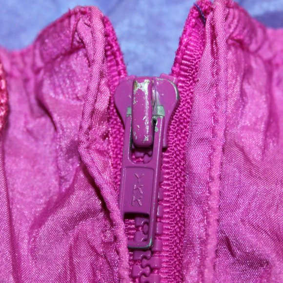 VINTAGE 80's WOMENS PACIFIC TRAIL NYLON MED WEIGHT JACKET FUSCHIA/PURPLE - Picture 7 of 11